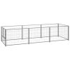 Dog Kennel Silver 32.3 ft¬≤ Steel