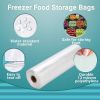 Roll of 250 Freezer Food Storage Bags 18 x 24 Utility Roll Bags with Twist Ties 13 Micron Plastic Bags Thickness 0.5 Mil for Storing and Transporting