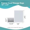 Roll of 250 Freezer Food Storage Bags 18 x 24 Utility Roll Bags with Twist Ties 13 Micron Plastic Bags Thickness 0.5 Mil for Storing and Transporting