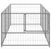 Dog Kennel Silver 32.3 ft¬≤ Steel