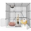 3 Tier Large Cat Cage Enclosure Indoor Cat Playpen Iron Construction Cat House Detachable Cat Crate