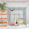 3 Tier Large Cat Cage Enclosure Indoor Cat Playpen Iron Construction Cat House Detachable Cat Crate