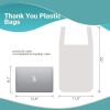 Pack of 800 Thank You Plastic Bags 11.5 x 6.5 x 22. Carry-Out T-Shirt Bags 11 1/2 x 6 1/2 x 22; Thickness 0.55 mil. Preprinted Shopping Bags. Poly Bag