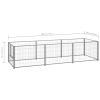 Dog Kennel Silver 32.3 ft¬≤ Steel