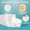 Pack of 1000 Laminated Vacuum Pouches; Clear 8 x 12. Poly-Nylon Vacuum Food Bags 8x12. Thickness 3 mil Thick. Plastic Bags for Packing and Storing. Pe