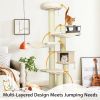 77.5 Inch Cat Tree Condo Multi-Level Kitten Activity Tower with Sisal Posts