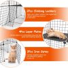 3 Tier Large Cat Cage Enclosure Indoor Cat Playpen Iron Construction Cat House Detachable Cat Crate