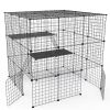 3 Tier Large Cat Cage Enclosure Indoor Cat Playpen Iron Construction Cat House Detachable Cat Crate