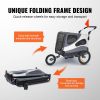 VEVOR Dog Bike Trailer, Supports up to 100 lbs, 2-in-1 Pet Stroller Cart Bicycle Carrier, Easy Folding Cart Frame with Quick Release Wheels