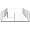 Dog Kennel Silver 107.6 ft¬≤ Steel