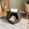 25.98'' Shaped Modern Pet Furniture Cat Kennel Side Table MDF Multi-Purpose Furniture