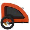 Pet Bike Trailer Orange Oxford Fabric and Iron