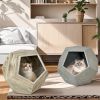 25.98'' Shaped Modern Pet Furniture Cat Kennel Side Table MDF Multi-Purpose Furniture