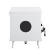 Litter Box Enclosure, Cat Litter Box Furniture with Hidden Plug, 3 Doors,Indoor Cat Washroom Storage Bench Side Table Cat House